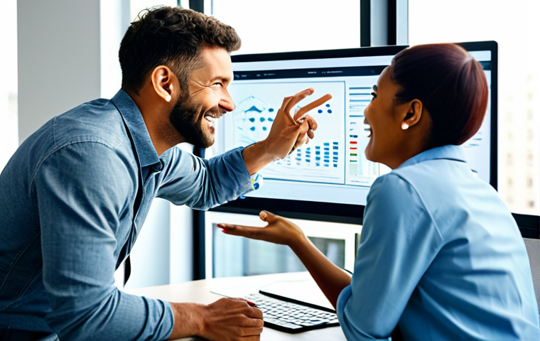 **
A diverse team collaborating in a bright, modern office. One person gestures towards a screen displaying complex data analysis. Subtle emotional cues (joy, focus) are visible on their faces. The overall scene suggests synergy between humans and AI, emphasizing teamwork and positive interaction. "Collaboration," "Innovation," "AI-powered team," "Human-machine synergy."
**