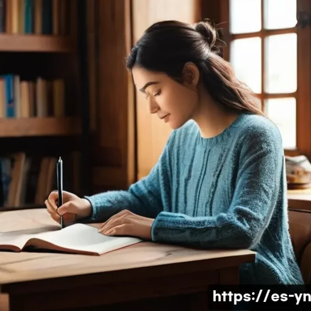 감정 인식을 위한 심리 테스트 및 평가법 - **Prompt:** "A young woman, appearing to be in her late 20s to early 30s, is sitting comfortably at ...